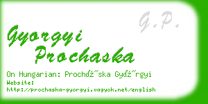 gyorgyi prochaska business card